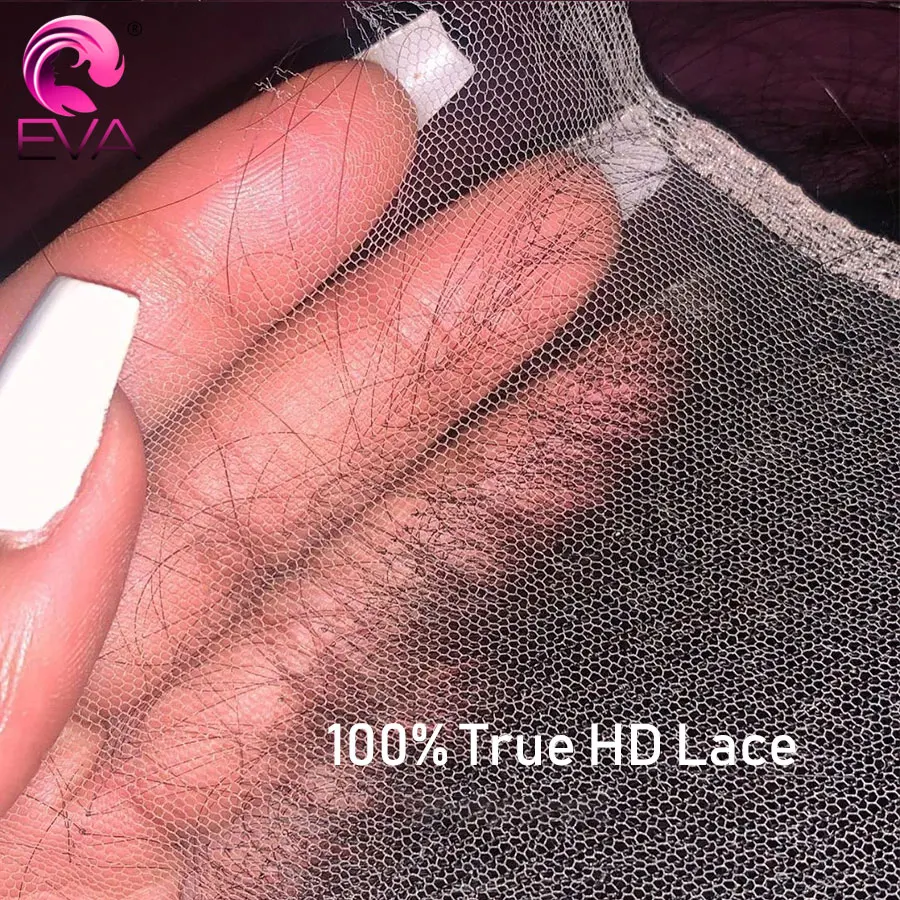Eva 7x7 hd spitzen verschluss unsichtbar hd spitzen schmelz häute tief scheitel menschliches haar frontal verschluss nur 6x6 5x5 hd spitze glattes haar Image
