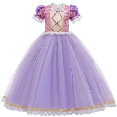 Mädchen Kleid Dornröschen Prinzessin Kleider Kostüm Schnee Weihnachten Halloween Karneval Dress Up Image