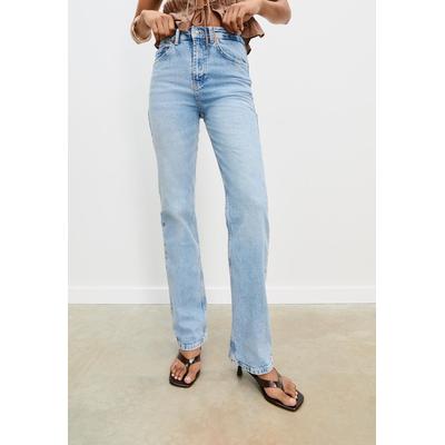 Stradivarius D98 straight-leg vintage effect jeans MEDIUM LIGHT BLUE DENIM 8