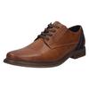 Schnürschuh BUGATTI, Herren, Gr. 41, braun (cognac), Lederimitat, casual, Schuhe, Anzugschuh, Business Schnürschuh mit modischem Fersen-Flag
