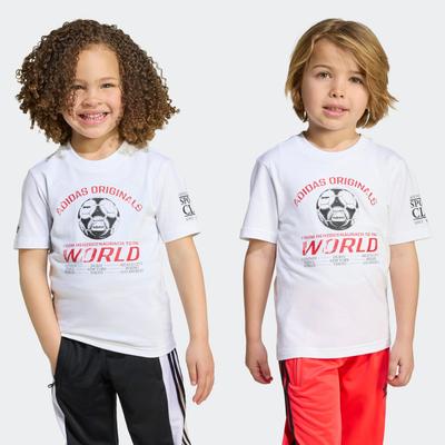 T-Shirt ADIDAS ORIGINALS "TEE", Kinder, Gr. 110, weiß, Obermaterial: 100% Baumwolle, sportlich, Rundhals, Shirts Image
