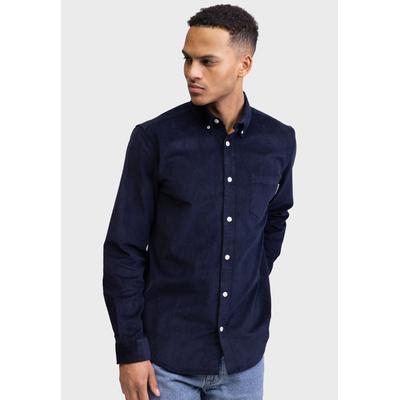 Langarmhemd REDEFINED REBEL "Redefined Rebel Shirt RRPark Shirt Corduroy REGULAR FIT", Herren, Gr. XL, Normalgrößen, blau (navy blazer), 98% Baumwolle, 2% Elasthan, Hemden Image