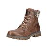 Schnürstiefelette TOM TAILOR "Tom Tailor Stiefelette Lederimitat/Textil", Damen, Gr. 37, braun, Lederimitat, Textil, casual, Schuhe