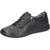 Schnürschuh WALDLÄUFER "H-CLOE", Damen, Gr. 7 (40,5), schwarz, Nappaleder, Textil, unifarben, klassisch, Schuhe, Sneaker, Halbschuh, Bequemschuh in Komfortweite H (= sehr weit)