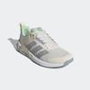 Trainingsschuh ADIDAS PERFORMANCE "DROPSET CONTROL SNEAKER", Gr. 41, chalk weiß, halo silber, lime burst, Textil, sportlich, Schuhe