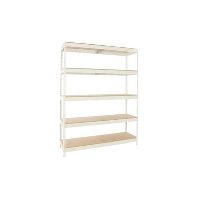 Proregal Schwerlastregal BIG WOOD YETI FIVE | HxBxT 200x180x45cm | Fachlast 400kg | Weiß Image