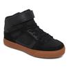 Sneaker DC SHOES "Pure High-Top EV", Kinder, Gr. 1,5(32,5), schwarz (schwarz, gum), Obermaterial: Leder / Futter: Textil / Außensohle: Gummi, Schuhe