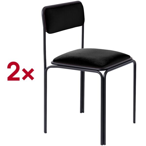 meet 2er-Set Besucherstuhl »meet Bistro« Sitzfläche Samt schwarz, 30.5 cm Image