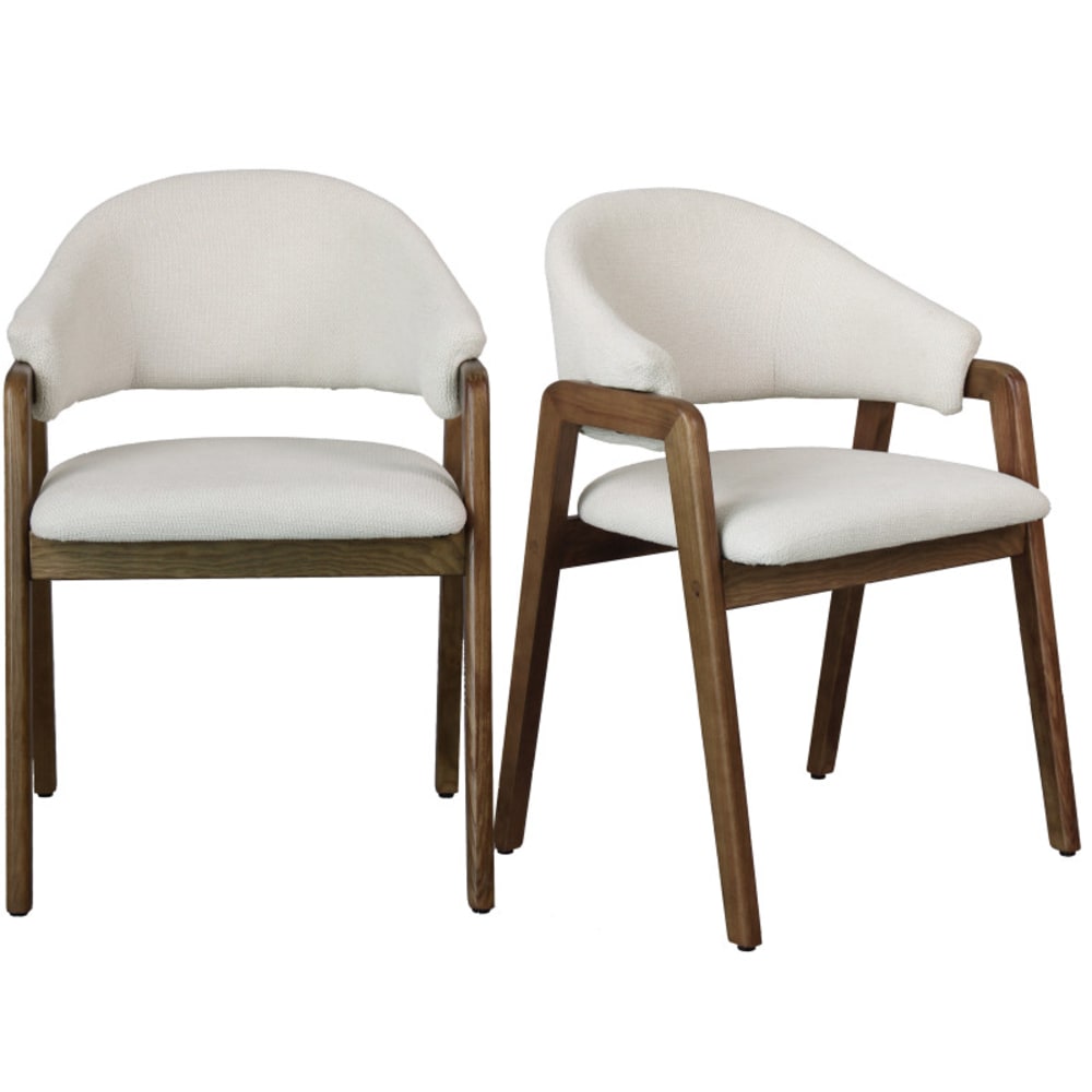 Set di 2 sedie in frassino noce Trendy écru