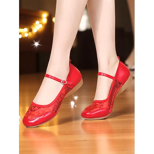 Ballerinas aus goldglitzerndem Netzstoff für Damen mit bestickter Spitze – professionelle Tanzschuhe für Bühnenauftritte, Ballsaalproben und Konzerte Image