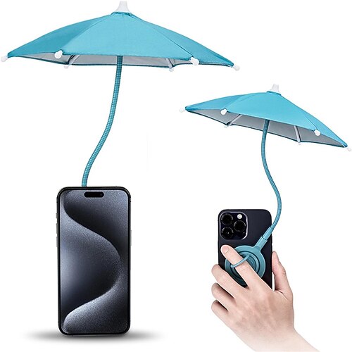 magnetischer Handyschirm für die Sonne, Sonnenschutz für das Handy im Freien mit flexiblem Winkeldesign drehbarer Handy-Ringschirm für iPhone 16 15 14 13 12 Pro Maxmag-Safe Hülle Image