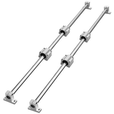 TEMU Vevor Linear Guide Rail Set, Sfc16 1000mm, 2 Pcs 39.4 In/1000 Mm Sfc16 Guide Rails 4 Pcs Sc16 Slide Blocks 4 Pcs Rail Supports, Linear Rails And Bearings Kit For Automated Machines Cnc Diy Image