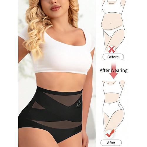 Damen Shapewear Formwäsche Hoch tailliert Kurz Hohe Taille Einfach Elastischer Bund Weich Bequem Dehnbar Yoga Karminrot Azurblau Violett Schwarz Sommer Frühling Schmale Passform