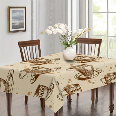 TEMU 1pc Tablecloth For Home Kitchen Dining Table/washable Tablecloth Suitable For Afternoon Picnic Festival Table Decoration Image