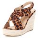 Women Wedge High Heel Sandals with Platform Fashion 0794 Leopard Size 9.5 UK/46