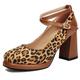 Gicoiz T Strap Mary Jane Ladies Block Heel Platform Pumps Round Toe Wedding Buckle Party Shoes Chunky High Heeled Yellow Size 6-40