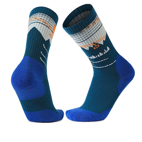 1 Paio Per donna calzini in lana merino Calze da escursionismo Calze da corsa Calore Termico Traspirante Anti vesciche Spesso Inverno Esterno equipaggio intermedio Patchwork Lana merino Nero Panna