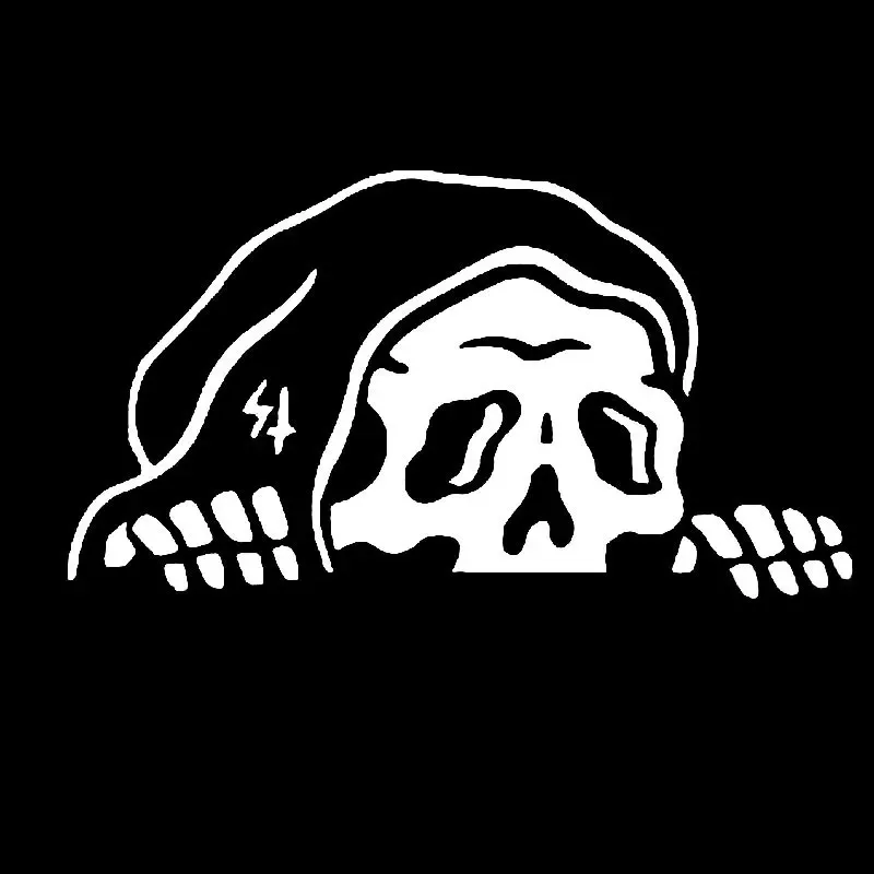 Kreative Schädel Auto Aufkleber Nette Sensenmann Geist Auto Fenster Aufkleber Heckscheibe Modifizierte Auto Aufkleber Dekoration Aufkleber Image