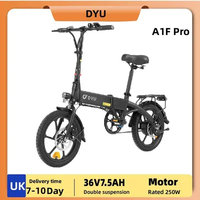 DYU A1F Pro Folding Electric Bike 250W Motor City Ebike 36V7.5AH Battery Electric Bike 16 inch tire commuter electric bike