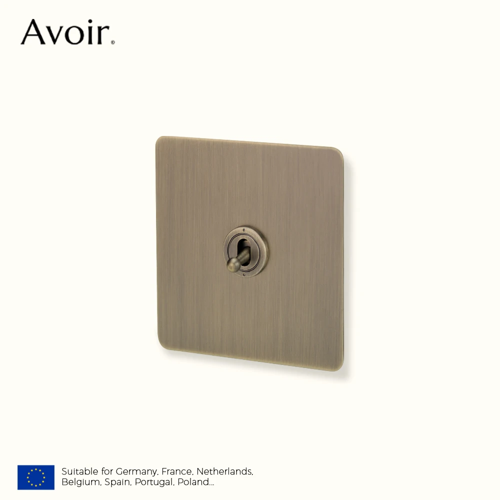 Avoir Home Dekoration 86 Typ Retro Bronze Kippschalter Wandleuchte Schalter EU FR Schalter Steckdose USB Ladung Steckdose Universal lichtschalter wandpaneele taster schalter drucktaster knopf schalter Image