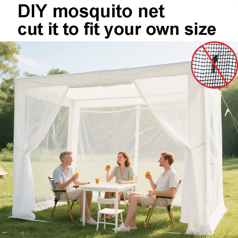 DIY Moskitonetz Camping Outdoor Junge Garten Schlafsaal Zelt Picknick Cut Fit Größe Moskitonetz 3*3 4*4 5*5 6*6 7*7 8*8m