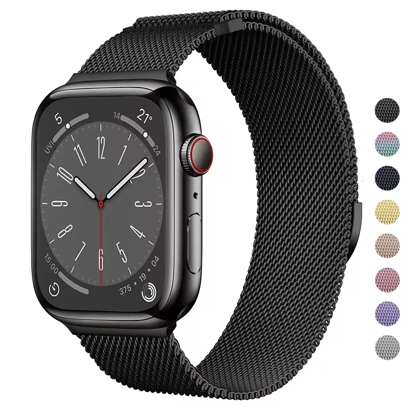 Milanaise-Armband für Apple Watch 10 Band 46 mm 9 8 7 45 mm 41 mm Ultra 2 49 mm Metall-Magnetarmband iWatch 6 5 4 SE 44 mm 40 mm 42 mm Image