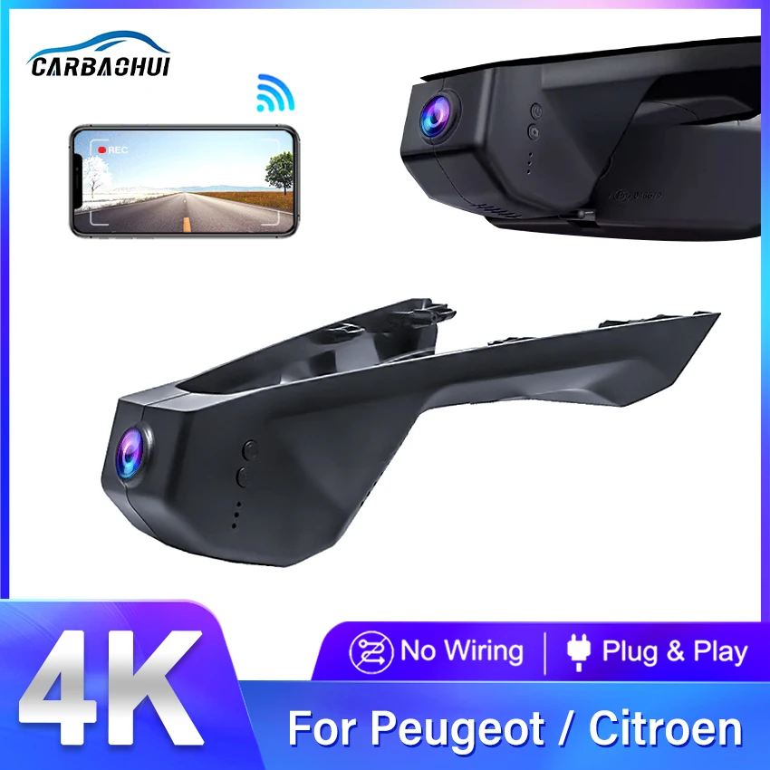 Plug and Play Wifi Dash Cam Kamera Auto DVR für Peugeot 3008 4008 5008 für DS4 DS5 DS5LS DS6 DS7 DS9 für Citroen C2 C3 C4 C5 C6 Image