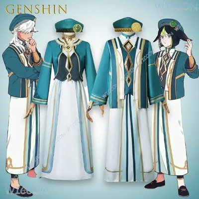               Alhaitham Cyno NPC Robe Genshin Impact Akademiya Uniform Cosplay Kostüm Sumeru Scholar Outfit Anime Spiel Officia  Image