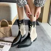 Weibliche Herbst Weiß Cowboy Vintage Western Knöchel Kurze Cowgirl Stiefel Retro High Top Schuhe mit