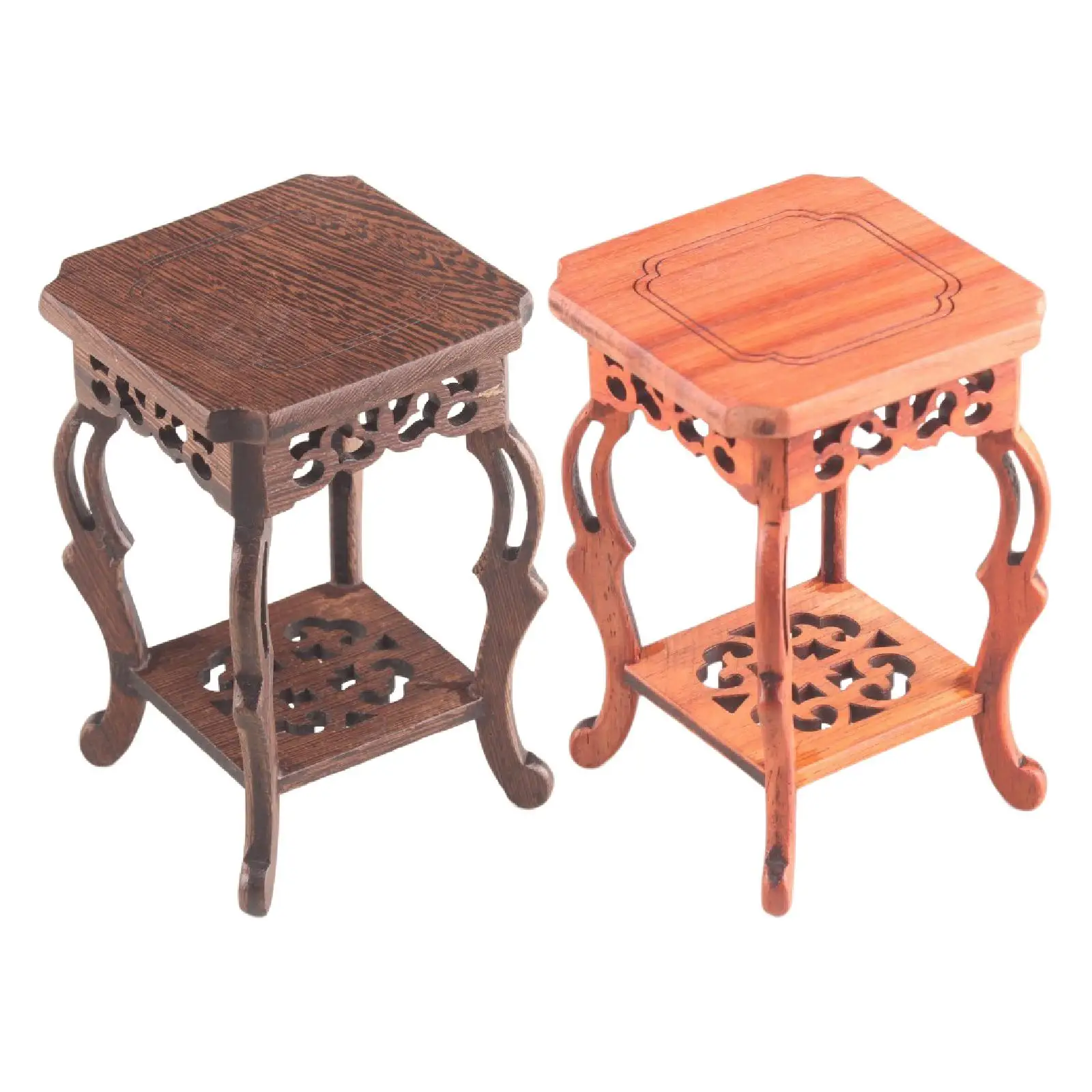 Pflanzgefäß-Halter aus Holz, Blumentopf-Display, Sockelhocker für Zuhause, Büro, Fischglas-Rack, dekoratives Pflanzgefäß-Regal, 8 x 8 x 13 cm Image