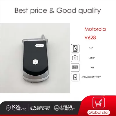 Original Motorola V628 Unlocked Refurbished Mobile Phone GSM 850 / 900 Good Quality With 1 Year Warranty Only support English