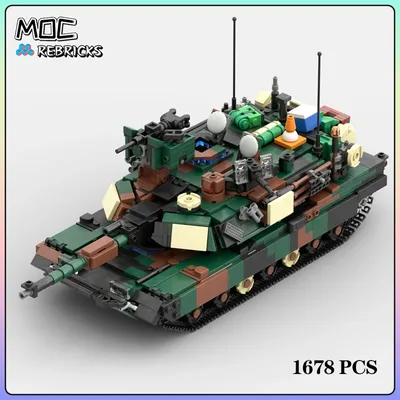 Militärische Ausrüstung M1A2 Abrams SEP V2 1/32 Skala MOC Baustein Modell Montieren Kit DIY Senior Ziegel Junge Spielzeug Display Geschenke Image