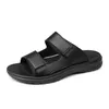 Herren Hausschuhe Outdoor Strand Sandalen Indoor Leder Rutschfeste Rutschen Flip-Flops Männer Strand Hausschuhe Outdoor Schuhe Große Größe 46 47