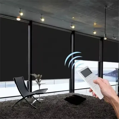 Electric Custom Roller Blinds Blackout Privacy Window Shades Waterproof Easy to Install Roller Shades for Smart Home Easy