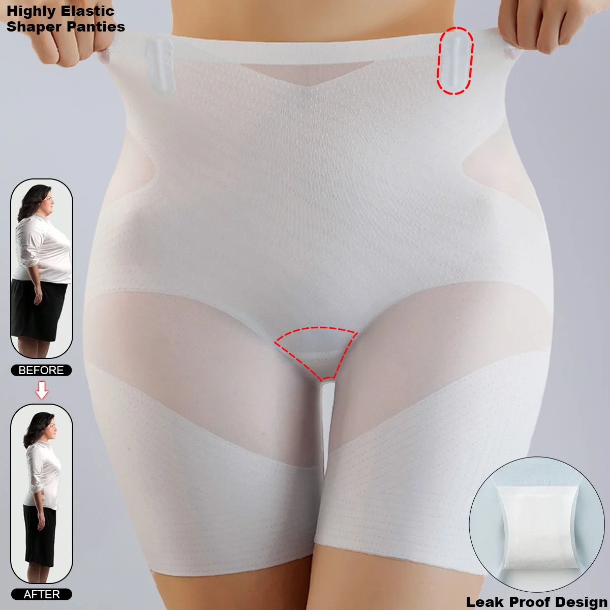 Straffende Hose mit starker und nahtloser Taille, erhöhtes Gesäß, formende hohe Taille, erhöhtes Gesäß, körperformende Yoga-Sicherheitshose Image