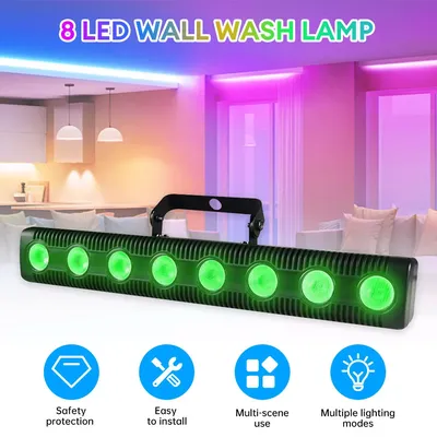 New 45W 8 LED RGBW Dimmable Stage Lights DMX Control Dj Lights Stage Lighting For Indoor Disco Party