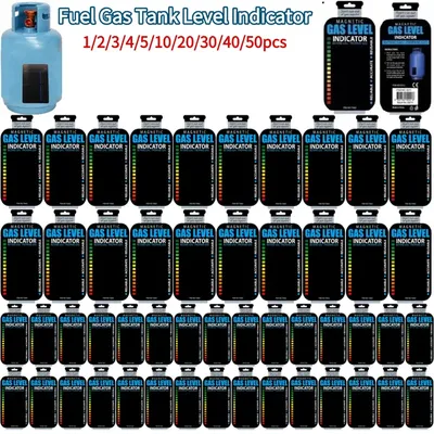 1-50pcs Practical Propane Butane LPG Fuel Gas Tank Level Indicator Magnetic Gauge Bottle Temperature Measuring Stick Test Card
