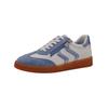 Sneaker MARCO TOZZI "Marco Tozzi Sneaker Lederimitat/Textil", Damen, Gr. 38, blau (weiß, blau), Lederimitat, Textil, casual, Schuhe