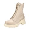 Schnürstiefelette PAUL GREEN "Paul Green Stiefelette Nubukleder", Damen, Gr. 38,5, beige (beige, grau), Nubukleder, casual, Schuhe