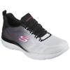 Slip-On Sneaker SKECHERS "SUMMITS BRIGHT CHARMER", Damen, Gr. 37, schwarz-weiß (schwarz, weiß), Textil, casual, Schuhe, Schlupfschuh, Slipper, Freizeitschuh mit schönem Farbverlauf