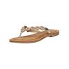 Zehentrenner LAZAMANI "Lazamani Zehensteg Leder", Damen, Gr. 37, gold, Leder, casual, Schuhe
