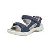 Riemchensandale LEGERO "Legero Sandalen Nubukleder/Textil", Damen, Gr. 40, blau, Nubukleder, Textil, casual, Schuhe