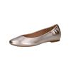 Ballerina CAPRICE "Caprice Ballerinas Leder", Damen, Gr. 38,5, silber, Leder, casual, Schuhe