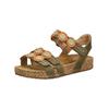 Riemchensandale JOSEF SEIBEL "Josef Seibel Sandalen Leder", Damen, Gr. 42, grün (olive), Leder, casual, Schuhe