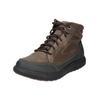 Schnürstiefelette CLARKS "Clarks Stiefelette Leder/Synthetik", Herren, Gr. 44, schwarz (braun, schwarz), Leder, Synthetik, casual, Schuhe