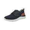 Schnürschuh JOSEF SEIBEL "Josef Seibel Halbschuhe Leder/Textil", Herren, Gr. 46, blau, Leder, Textil, casual, Schuhe