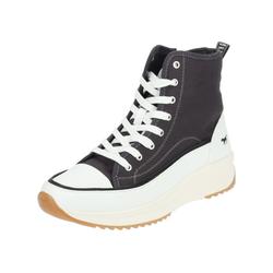 Sneaker MUSTANG SHOES "Mustang Shoes Sneaker Lederimitat/Textil", Damen, Gr. 38, schwarz, Lederimitat, Textil, casual, Schuhe