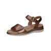 Riemchensandale CAPRICE "Caprice Sandalen Leder", Damen, Gr. 37, grau (taupe), Leder, casual, Schuhe