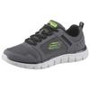 Sneaker SKECHERS "TRACK-KNOCKHILL", Herren, Gr. 46, grau (grau, schwarz), Leder, Textil, sportlich, Schuhe, mit gepolsterter Innensohle, Freizeitschuh, Halbschuh, Schnürschuh