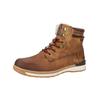 Schnürstiefelette MUSTANG SHOES "Mustang Shoes Stiefelette Lederimitat", Herren, Gr. 42, braun (mittelbraun), Lederimitat, casual, Schuhe